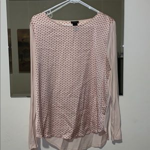 Long sleeve silk blouse